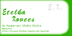 etelka kovecs business card