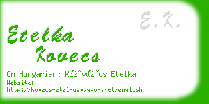 etelka kovecs business card